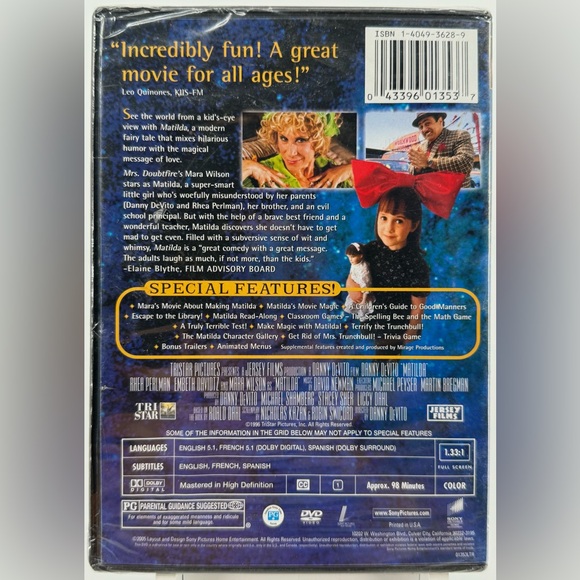 NWT. Matilda Special Edition on DVD - Picture 3 of 3